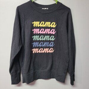 Maurices Mama Sweatshirt Crew Neck Womens XS Gray Mom Mother Gift Present Birth